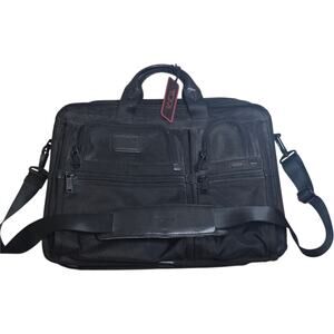 Tumi Alpha T-Pass 16" Laptop Travel Bag Case Black Lenticular Tag TSA Airport